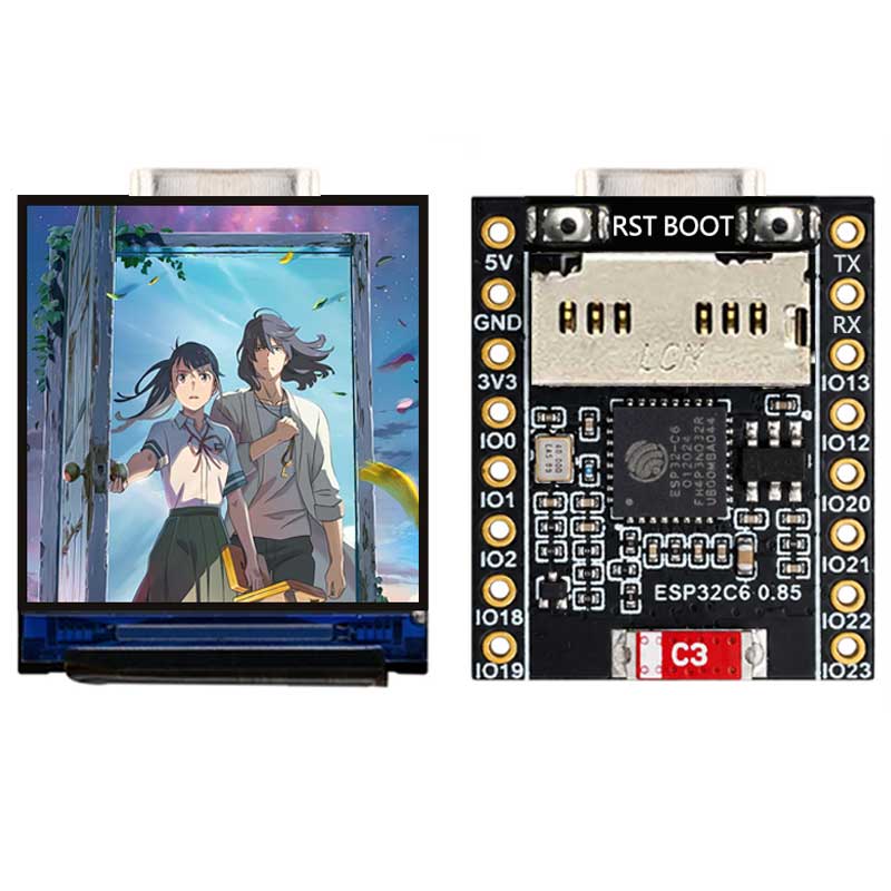 ESP32 C6 0.85 Inch 128X128 IPS - Graded Card Display ulasan dan harga