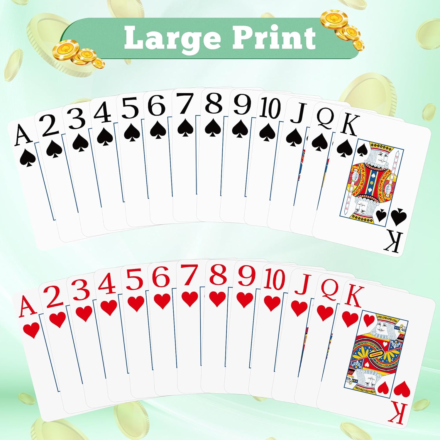 2 Pack Playing Cards | Large P - Graded Card Display ulasan dan harga